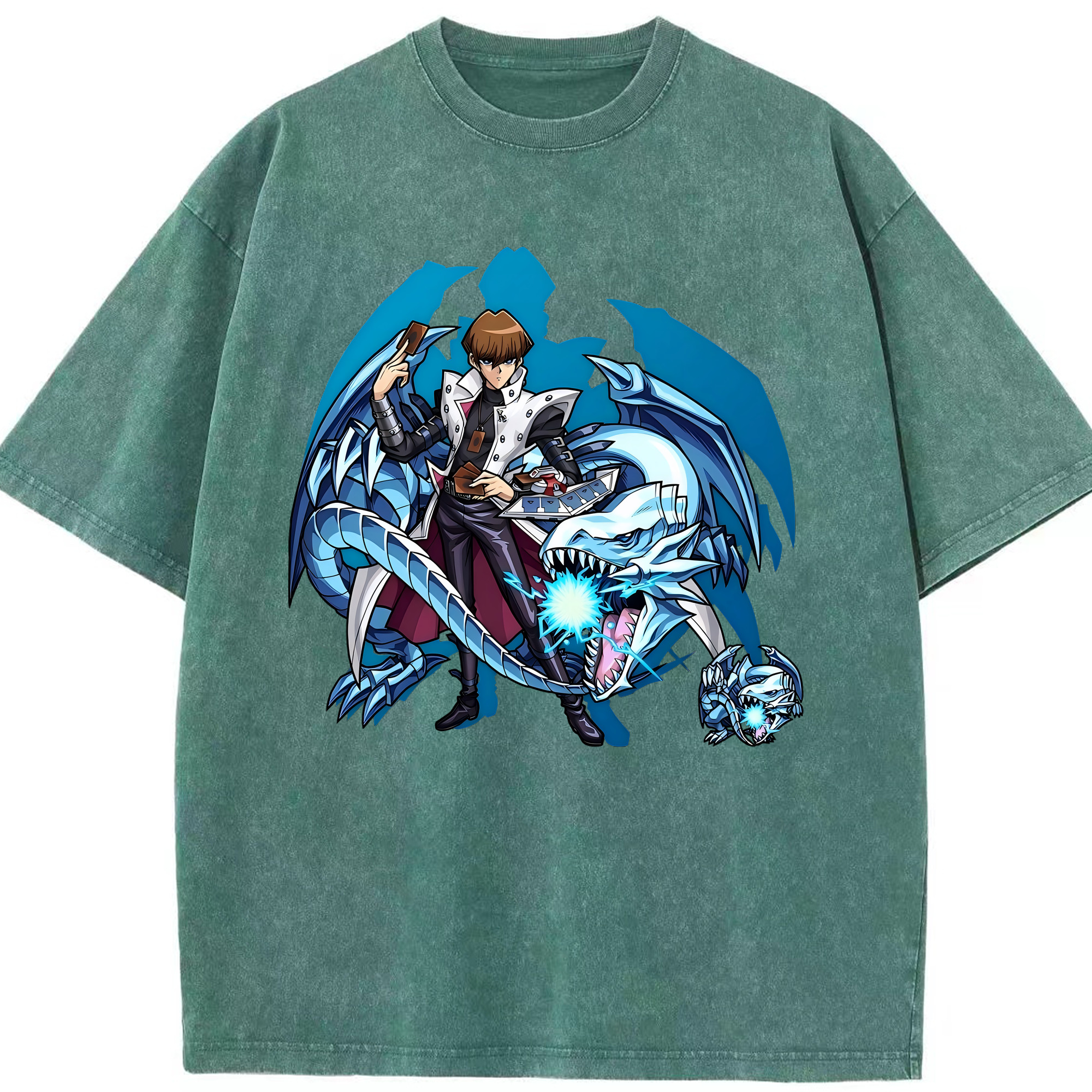 （画像用） 遊☆戯☆王 Yu-Gi-Oh! 綿100% ヴィンテージ風 半袖Tシャツ（フロントプリント）
